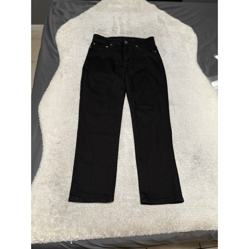 American Eagle Men's Slim Straight Black Denim Jeans Size 28x28 Pants Stretch